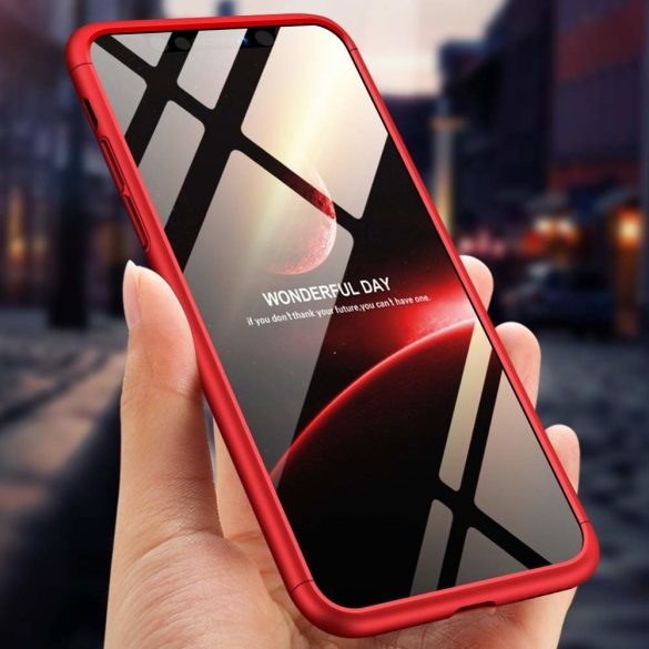 Full Body Case 360 iPhone Xs Max, hátlap, tok, piros