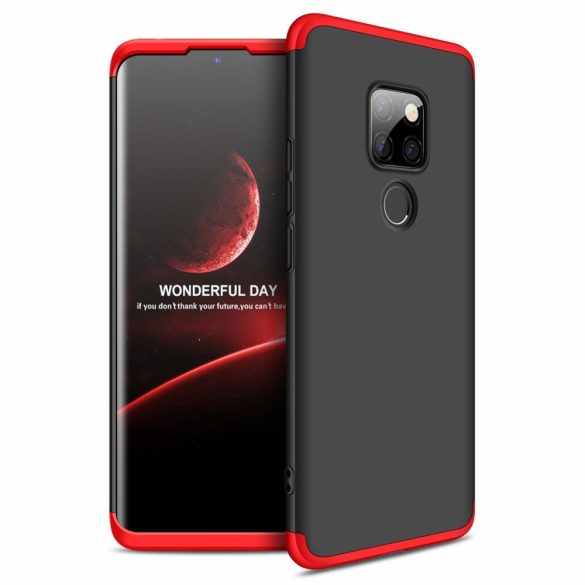 Full Body Case 360 Huawei Mate 20 hátlap, tok, fekete-piros