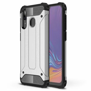 Hybrid Armor Tough Rugged Samsung Galaxy A30 ütésálló hátlap, tok, ezüst