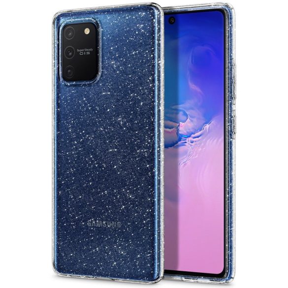 Spigen Liquid Crystal Glitter Samsung Galaxy S10 Lite/A91 hátlap, tok, átlátszó