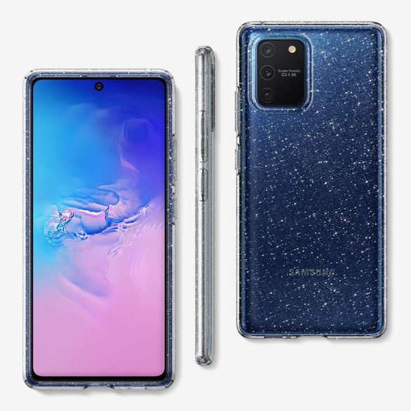 Spigen Liquid Crystal Glitter Samsung Galaxy S10 Lite/A91 hátlap, tok, átlátszó