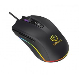 Rebeltec Predator gaming (7 gombos) 1.8m, vezetékes egér, fekete