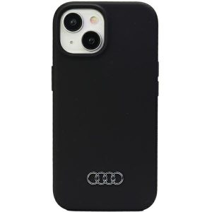 Audi Silicone Case iPhone 15 (AU-LSRIP15-Q3/D1-BK) hátlap, tok, fekete