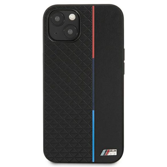 BMW iPhone 13/14/15 M Collection Triangles (BMHCP13MTRTBK) hátlap, tok, fekete