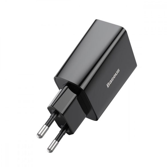 Baseus CCFS-SN01 USB-C, Speed Mini Quick Charger hálózati töltő adapter, gyorstöltés, 20W, QC, PD, 3A, fekete