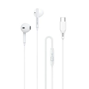 AWEI PC-1T vezetékes headset, fülhallgató, USB-C, fehér