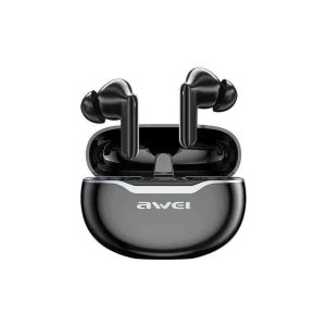 Awei T50 Pro TWS Bluetooth 5.3 headset akkumulátoros töltő tokkal, fekete