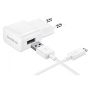   Samsung EP-TA50EWE + ECB-DU4AWE USB-A gyári hálózati adapter USB-A/Micro-USB kábellel, 8W, (doboz nélküli), fehér