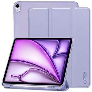 Tech-Protect Sc Pen iPad Air 13 (2024) oldalra nyíló okos tok, érintőceruza tartóval, lila