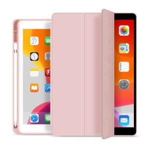 Tech-Protect Smartcase Pen iPad 10.2 (2019/2020) oldalra nyíló okos tok, rózsaszín