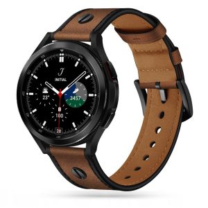 Tech-Protect Screwband Samsung Galaxy Watch 4 40/42/44/46mm bőr óraszíj, barna