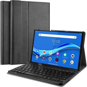 Tech-Protect Smartcase + Keyboard Lenovo Tab M10 10.1 3rd Gen TB-328 oldalra nyíló okos tok, billentyűzettel, fekete