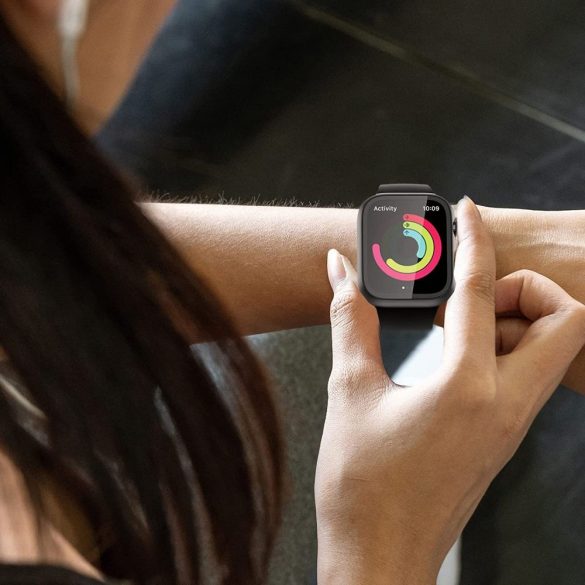 Tech-Protect Defense 360 Apple Watch 7/8/9 (45Mm) kijelző+óravédő, titánium-narancssárga