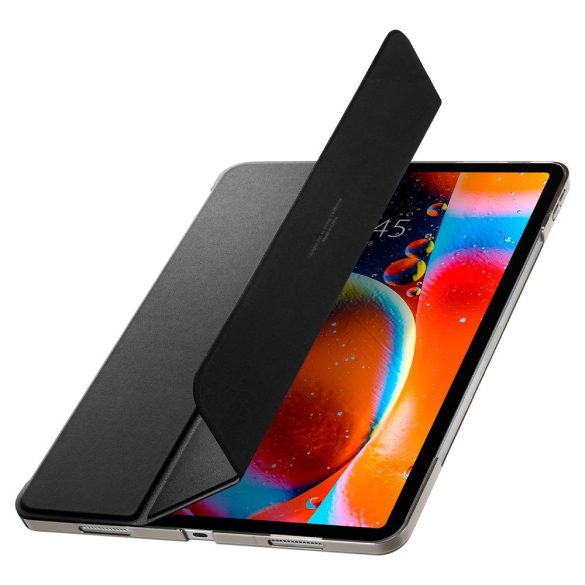 Spigen Smart Fold iPad Pro 12.9" (2021) oldalra nyíló smart tok, fekete