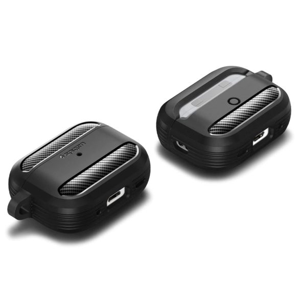 Spigen Rugged Armor Apple Airpods Pro 1 / 2 ütésálló tok, fekete