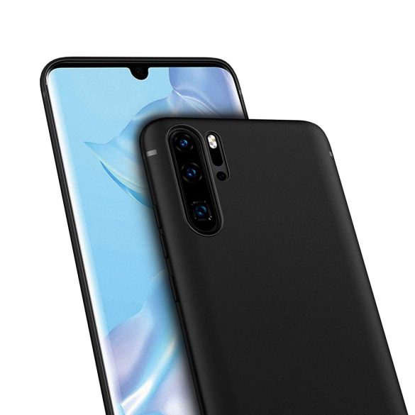 Huawei P30 Pro Matt TPU szilikon tok, fekete