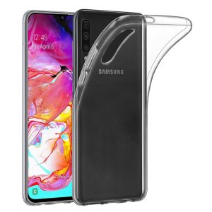 Samsung Galaxy A70 Slim case 1 mm szilikon hátlap, tok, átlátszó