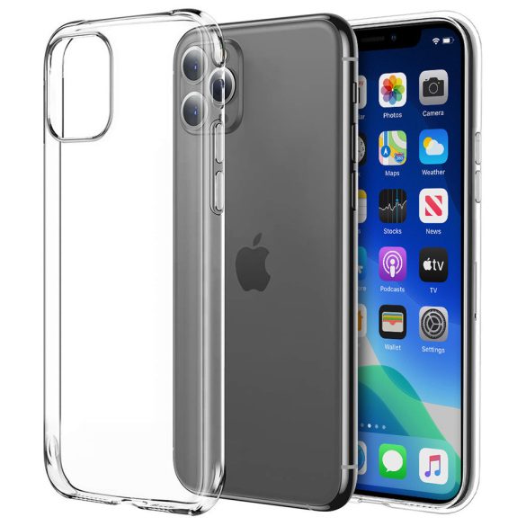 iPhone 11 Pro Max Super Slim 0.5mm szilikon hátlap, tok, átlátszó