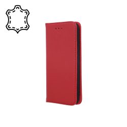   Genuine Leather Smart Pro Samsung Galaxy S10 Lite/A91 eredeti bőr oldalra nyíló tok, bordó