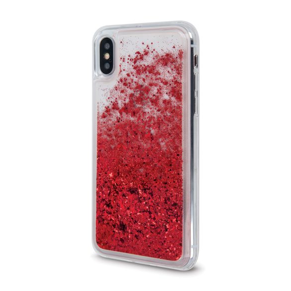 Liquid Sparkle Xiaomi Redmi 9 hátlap, tok, piros