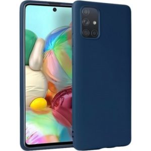 Samsung Galaxy A72 5G Matt TPU szilikon hátlap, tok, sötétkék