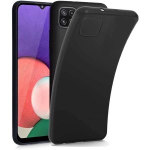 Silicon case Samsung Galaxy A22 5G hátlap, tok, fekete