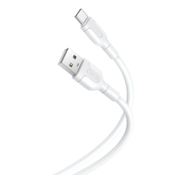 XO NB212 USB/USB-C kábel, 2.1A, 1m, fehér