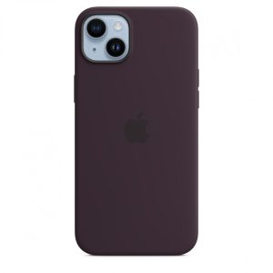 Silicone case iPhone 14 Plus hátlap, tok, fekete