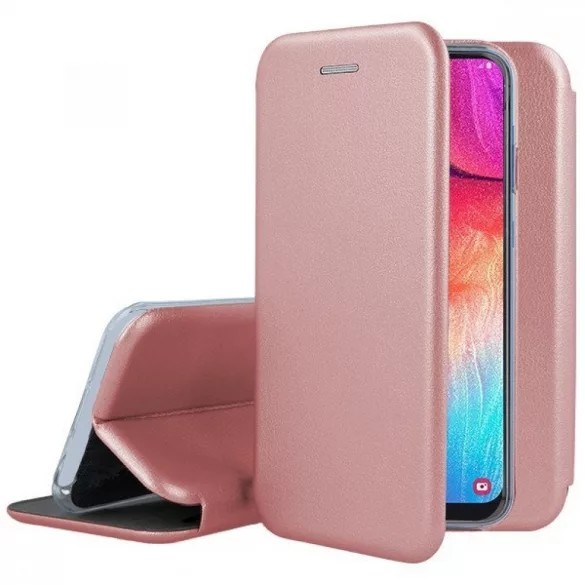 Smart Diva Xiaomi 12 Lite oldalra nyíló tok, rozé arany