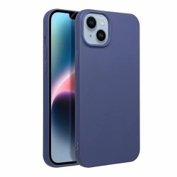 iPhone 15 Matt TPU szilikon hátlap, tok, sötétkék