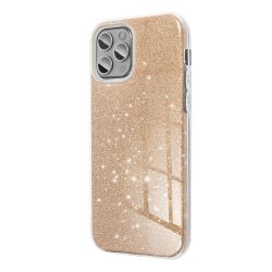 Glitter 3in1 Case iPhone 15 hátlap, tok, arany