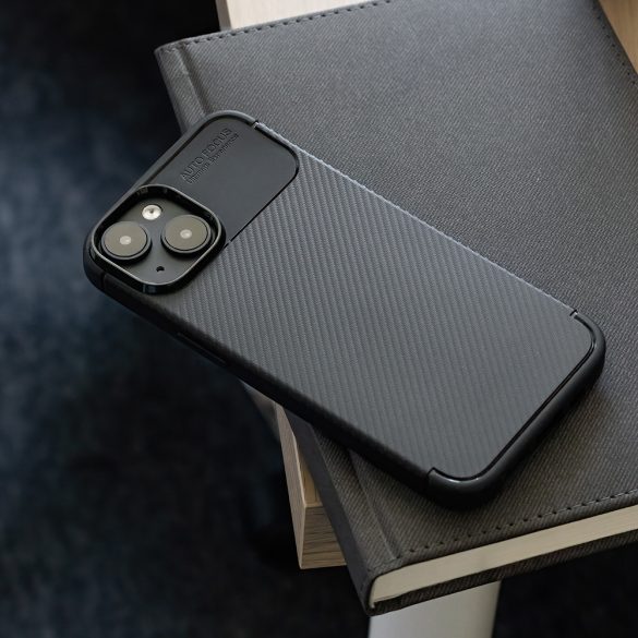 Carbon Premium Case iPhone 11 hátlap, tok, fekete