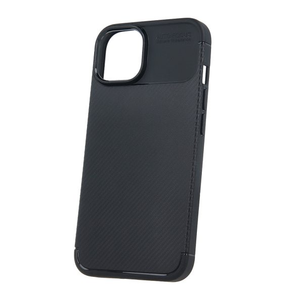 Carbon Premium Case iPhone 14 hátlap, tok, fekete