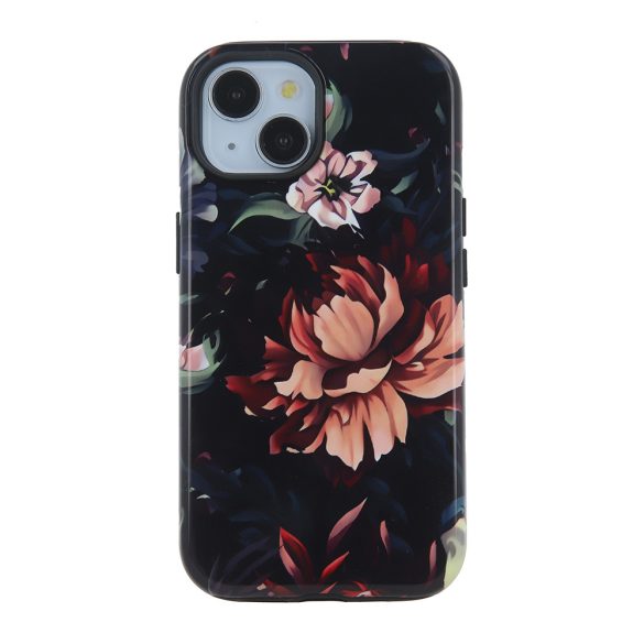 Decor Case Peony iPhone 13/14 hátlap, tok, mintás, színes