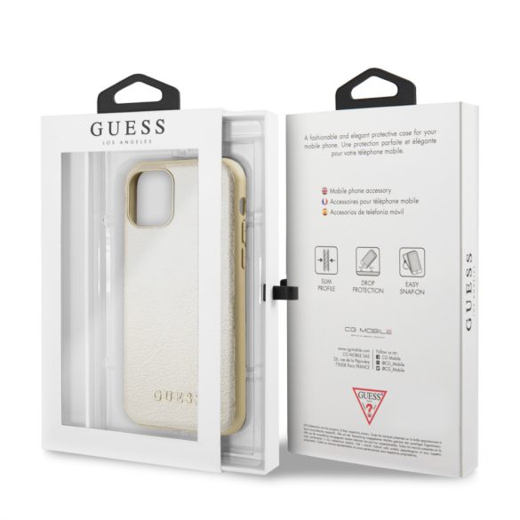 Guess iPhone 11 Pro Iridescent (GUHCN58IGLGO) hátlap, tok, arany