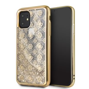 Guess iPhone 11 Pro 4G Peony Liquid Glitter (GUHCN58PEOLGG) hátlap, tok, arany