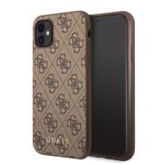   Guess iPhone 11 4G Metal Gold Logo (GUHCN61G4GFBR) hátlap, tok, barna