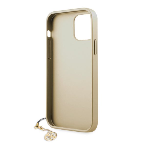 Guess iPhone 12 Pro Max 4G Charms (GUHCP12LGF4GBR) hátlap, tok, barna