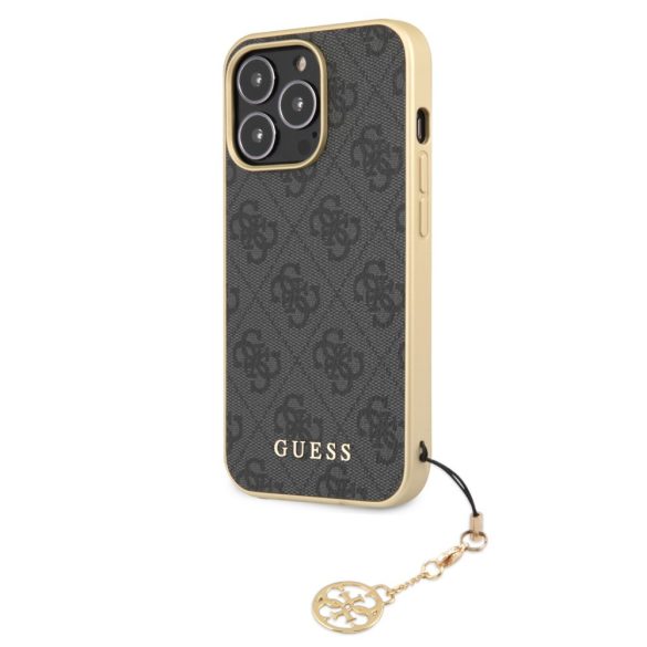 Guess iPhone 13 Pro 4G Charms Collection (GUHCP13LGF4GGR) hátlap, tok, szürke