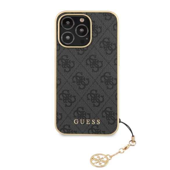 Guess iPhone 13 Pro 4G Charms Collection (GUHCP13LGF4GGR) hátlap, tok, szürke