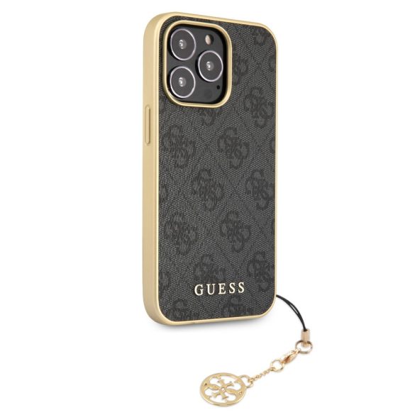 Guess iPhone 13 Pro 4G Charms Collection (GUHCP13LGF4GGR) hátlap, tok, szürke