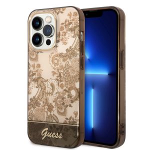 Guess iPhone 14 Pro Max Porcelain Collection (GUHCP14XHGPLHC) hátlap, tok, arany