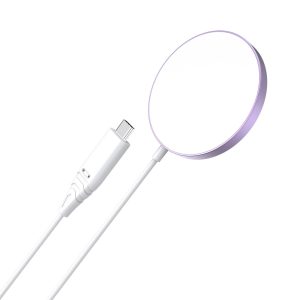 Choetech T518-F-PK Wireless Charger Qi, vezeték nélküli töltő, Magsafe kompatibilis, iPhone 12/13/14, 15W, rózsaszín