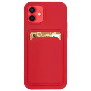 Card Case Silicone Xiaomi Redmi Note 10 Pro hátlap, tok, piros