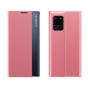 New Sleep Case Xiaomi Redmi Note 10/Note 10S oldalra nyíló tok, rózsaszín