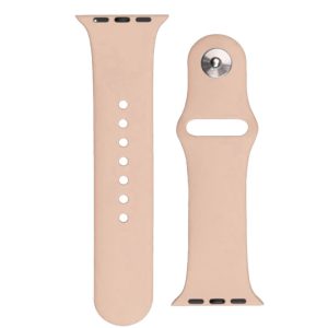 Silicone Strap Apple Watch 2/3/4/5/6/7/8/9/SE, 38/40/41mm szilikon óraszíj, bézs