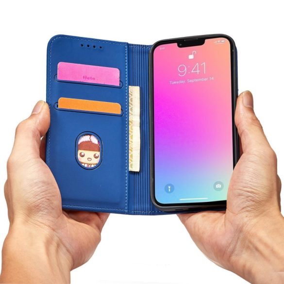 Magnet Card Case Samsung Galaxy A34 5G oldalra nyíló tok, sötétkék