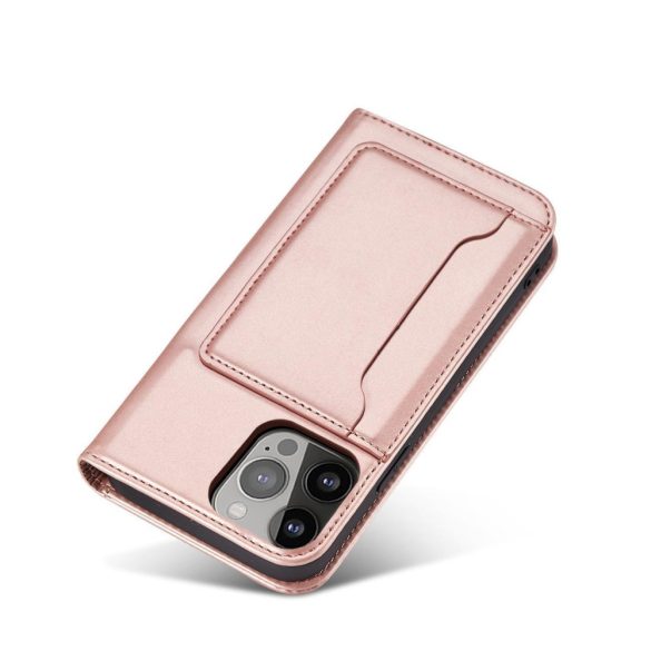 Magnet Card Case Samsung Galaxy A34 5G oldalra nyíló tok, rózsaszín