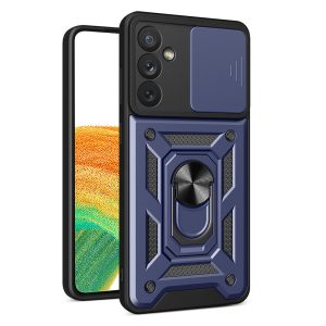 Hybrid Armor Camshield Case Samsung Galaxy A34 5G ütésálló hátlap, tok, sötétkék