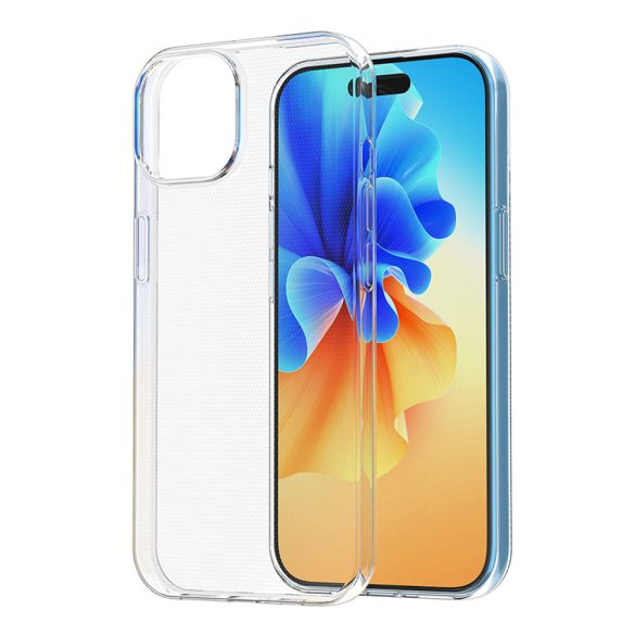 iPhone 15 Slim case 0.5mm szilikon hátlap, tok, átlátszó